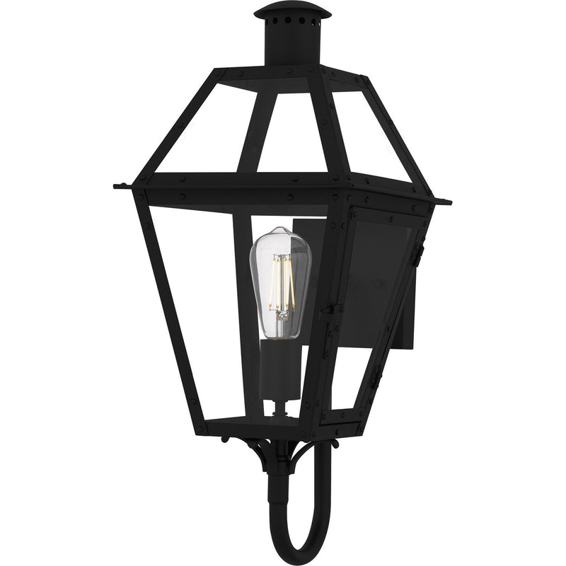 Rue De Royal Medium Outdoor Wall Lantern in Earth Black