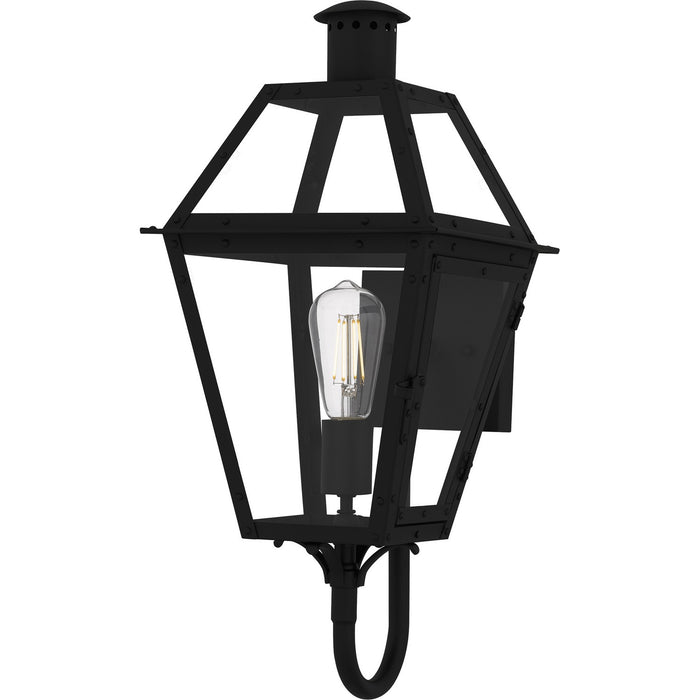 Rue De Royal One Light Outdoor Wall Lantern in Earth Black