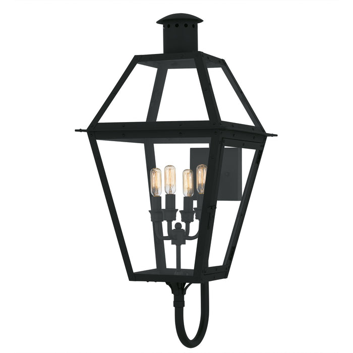 Rue De Royal Four Light Outdoor Wall Lantern in Earth Black