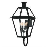 Rue De Royal 4-Light Outdoor Wall Lantern in Earth Black