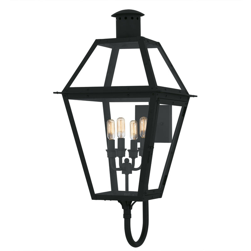 Rue De Royal 4-Light Outdoor Wall Lantern in Earth Black