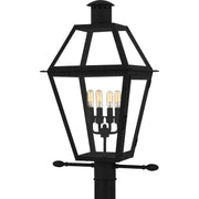 Rue De Royal 4-Light Outdoor Post Lantern in Earth Black