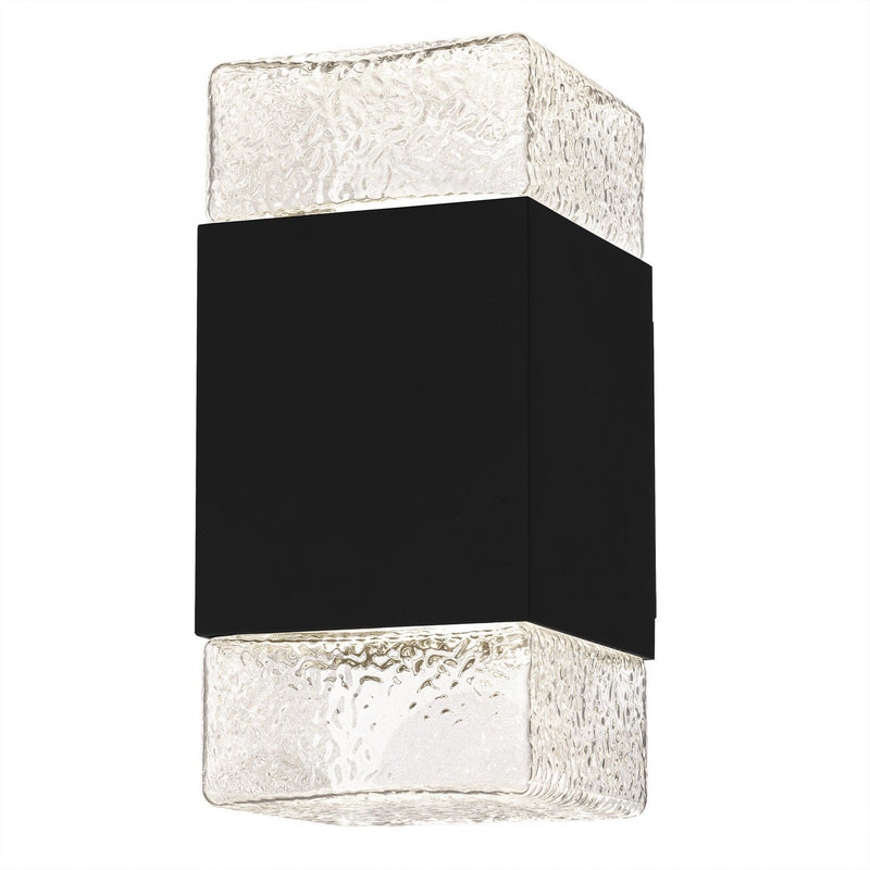 Saxton Small LED Outdoor Wall Lantern in Matte Black
