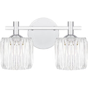 Spade 2-Light Bath Vanity Light in Polished Chrome