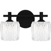 Spade 2-Light Bath Vanity Light in Matte Black