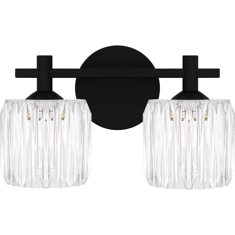 Spade 2-Light Bath Vanity Light in Matte Black