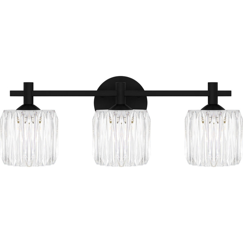Spade 3-Light Bath Vanity Light in Matte Black