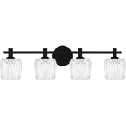 Spade 4-Light Bath Vanity Light in Matte Black