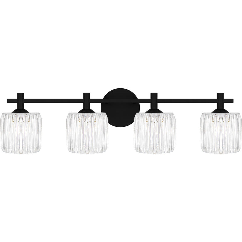 Spade 4-Light Bath Vanity Light in Matte Black
