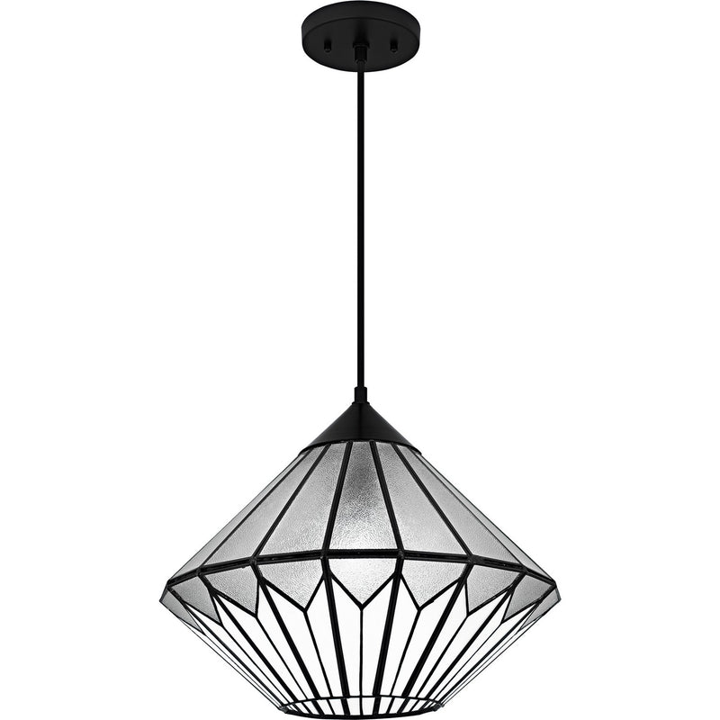 Olivier One Light Pendant in Matte Black