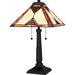 Aiden Two Light Table Lamp in Matte Black