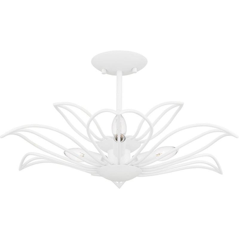 Tallulah 3-Light Semi-Flush Mount in Sand White