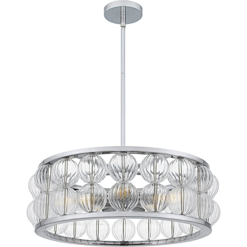 Terrarock 5-Light Pendant in Polished Chrome