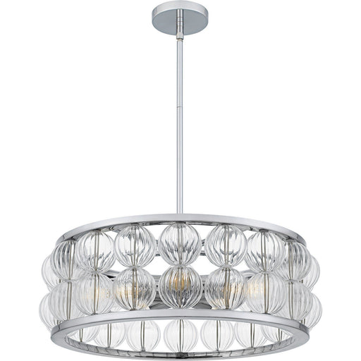 Terrarock 5-Light Pendant in Polished Chrome