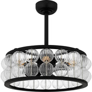 Terrarock 4-Light Fandelier in Matte Black