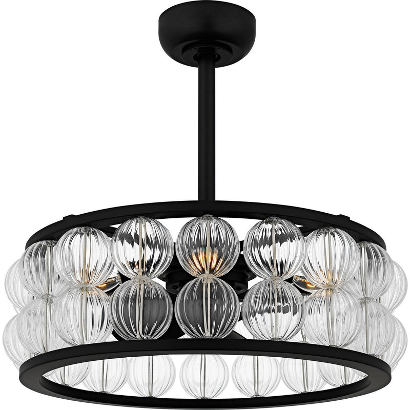 Terrarock 4-Light Fandelier in Matte Black