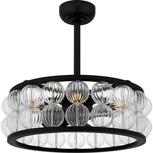 Terrarock 4-Light Fandelier in Matte Black