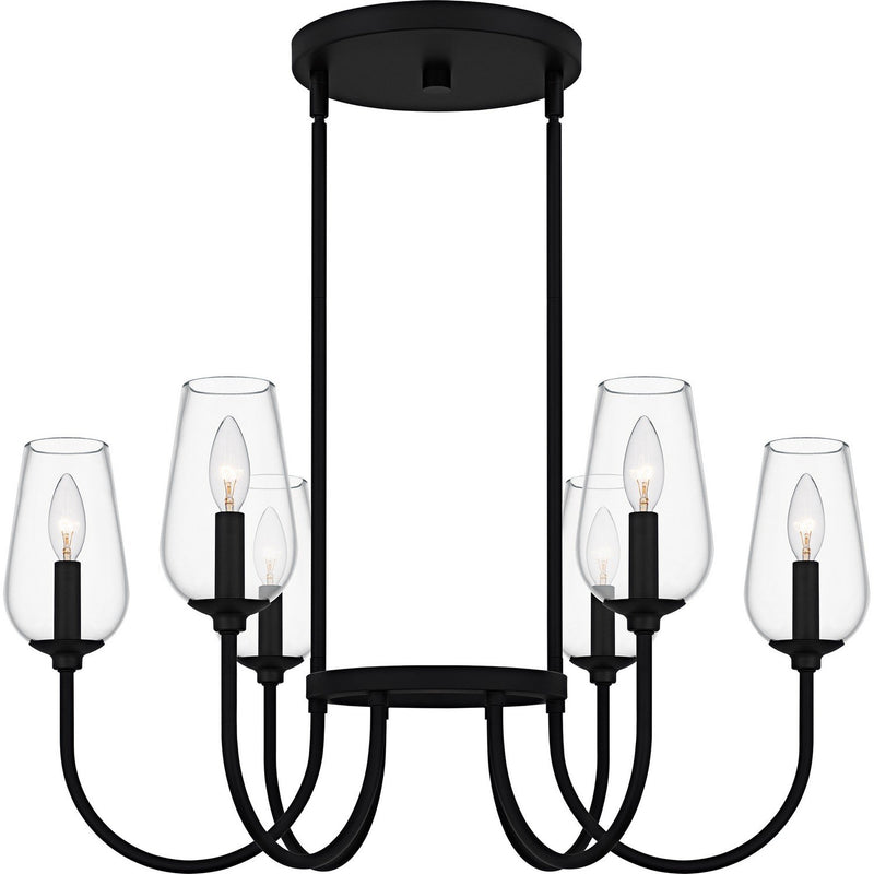 Viscount 6-Light Chandelier in Matte Black