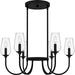 Viscount Six Light Chandelier in Matte Black