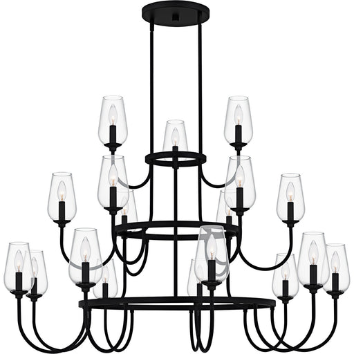 Viscount 18 Light Chandelier in Matte Black
