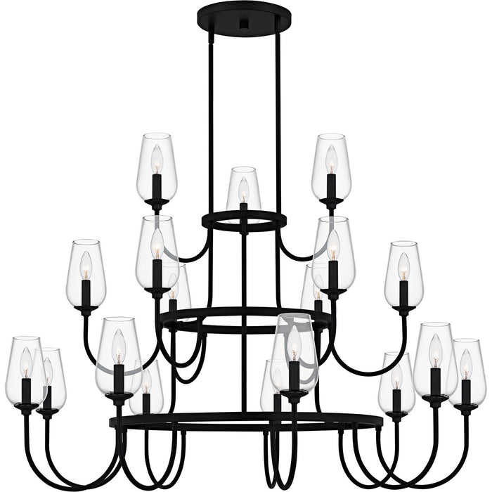 Viscount 18 Light Chandelier in Matte Black
