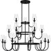 Viscount 18 Light Chandelier in Matte Black