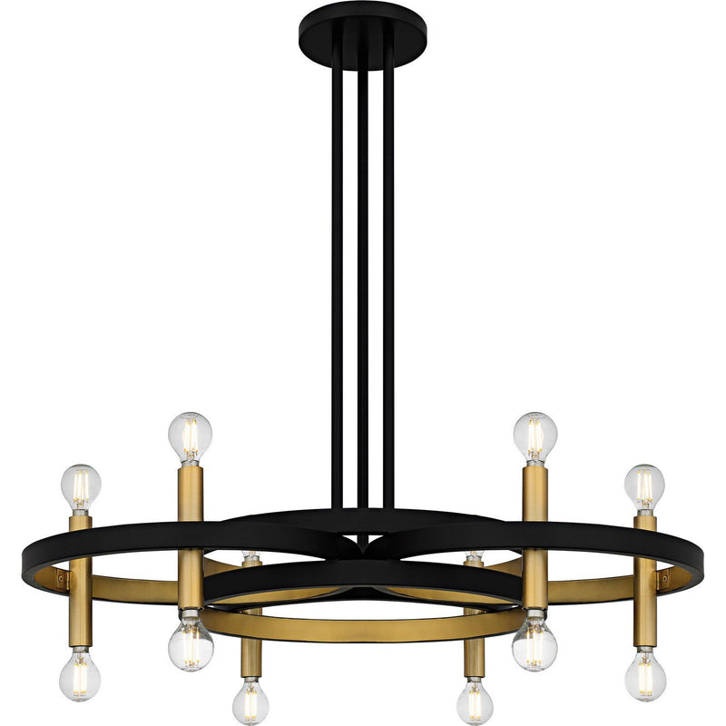 Winsland 12-Light Chandelier in Matte Black