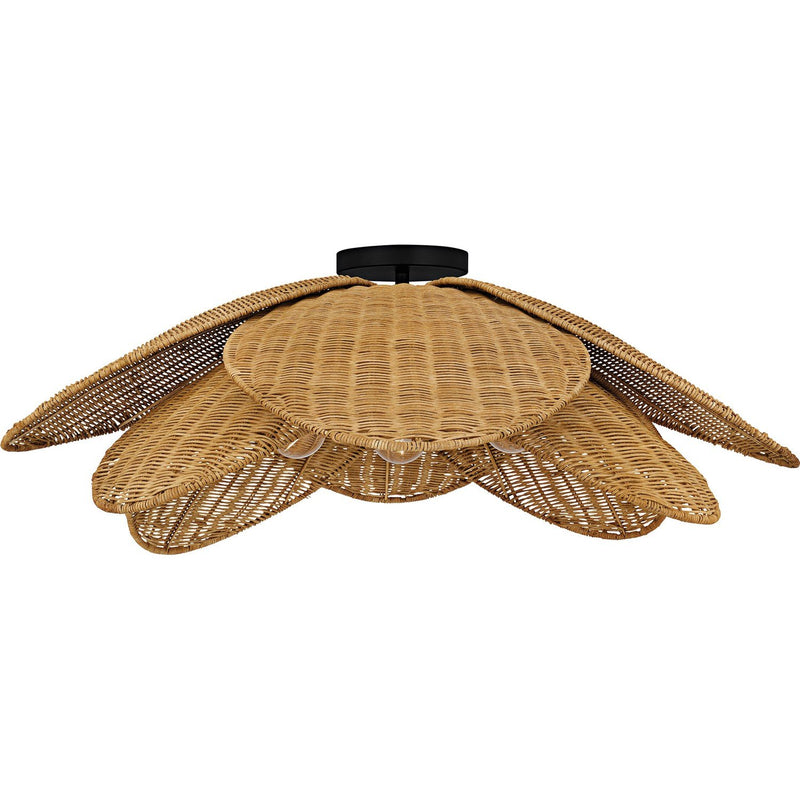 Willa 4-Light Semi-Flush Mount in Matte Black