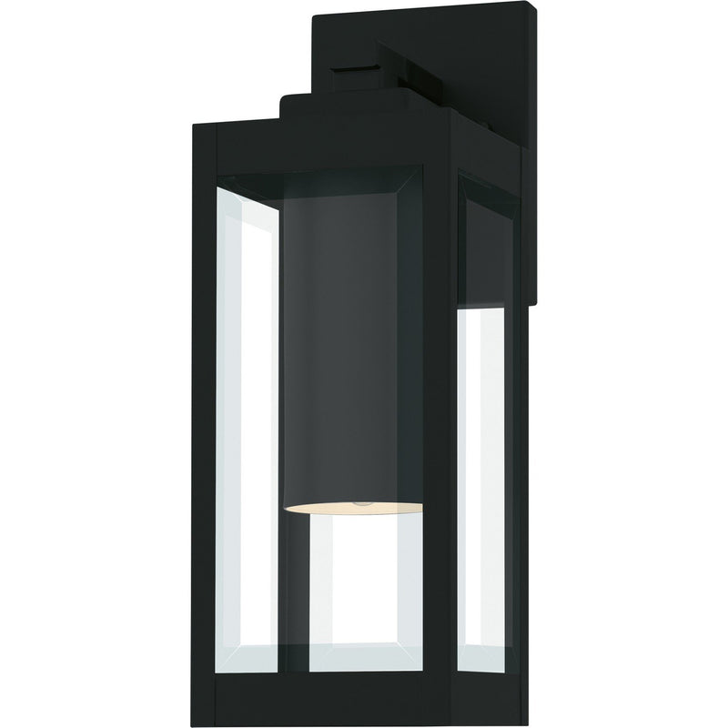 Westover Small Beveled Glass Outdoor Wall Lantern in Earth Black