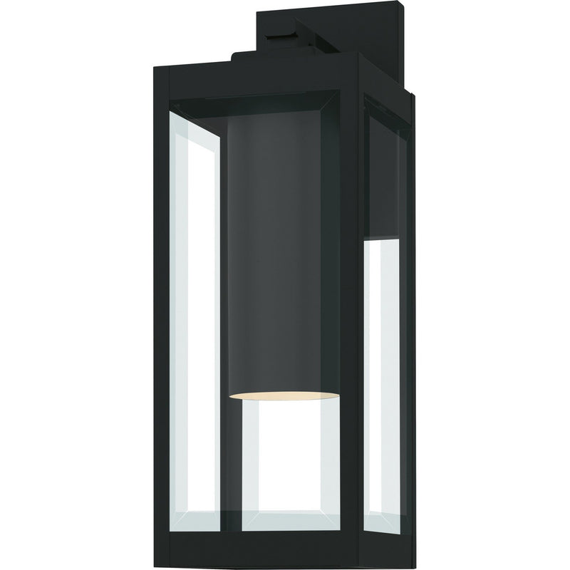 Westover Medium Beveled Glass Outdoor Wall Lantern in Earth Black