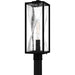 Zarah One Light Outdoor Post Lantern in Matte Black