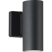 3-Inch Cylinders LED Up and Down Outdoor Wall Sconce in Black