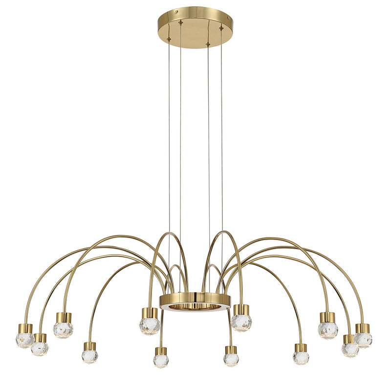 Vario 12-Light Chandelier in Titanium Gold