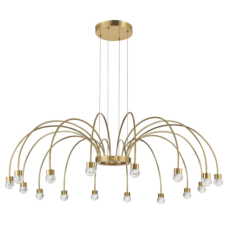 Vario 16-Light Chandelier in Titanium Gold
