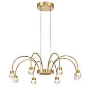 Vario 8-Light Chandelier in Titanium Gold