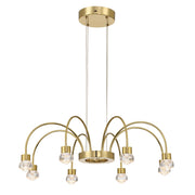 Vario 8-Light Chandelier in Titanium Gold