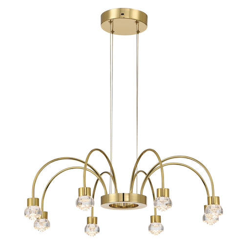 Vario 8-Light Chandelier in Titanium Gold