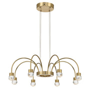 Vario 8-Light Chandelier in Titanium Gold