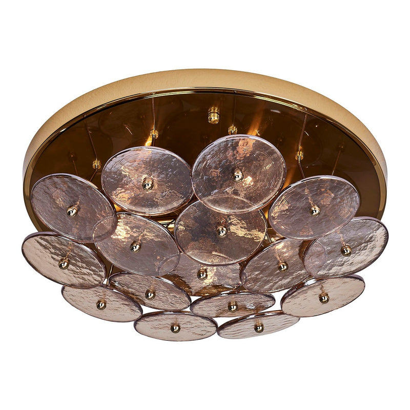 Hortensia 5-Light Flush Mount in Polished Winter Brass