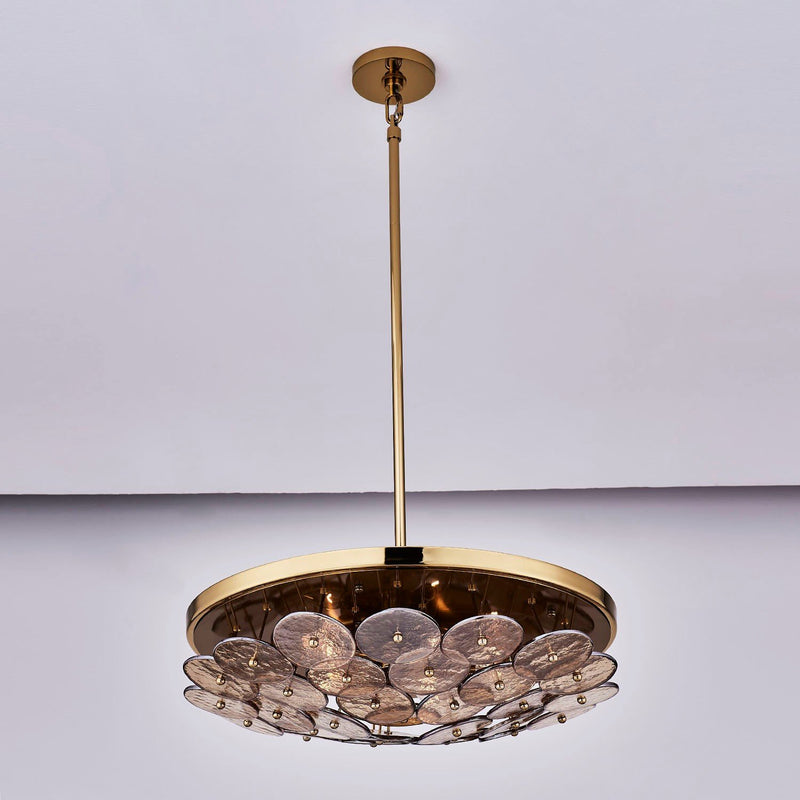 Hortensia 5-Light Pendant in Polished Winter Brass