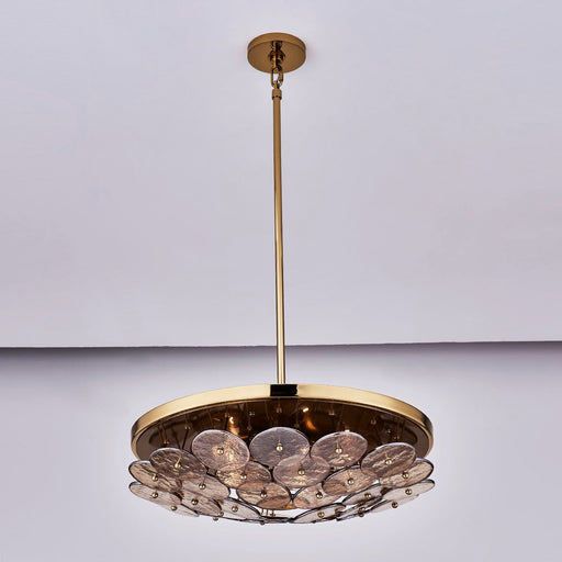 Hortensia 5-Light Pendant in Polished Winter Brass
