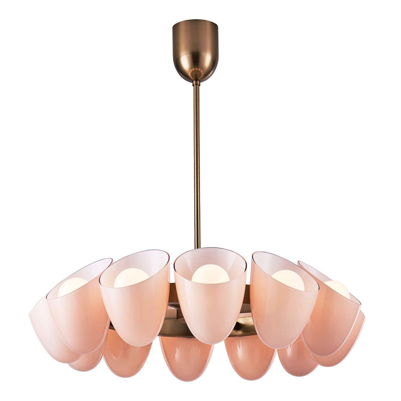 Cocoon 12-Light Chandelier in Winter Brass