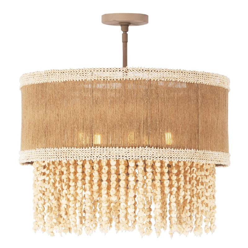 Naturale 5-Light Semi-Flush Mount in Jute