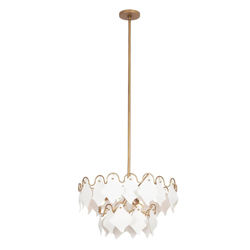 Manta 4-Light Convertible Chandelier in Modern Gold