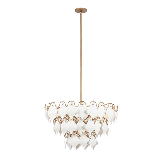 Manta 10-Light Chandelier in Modern Gold