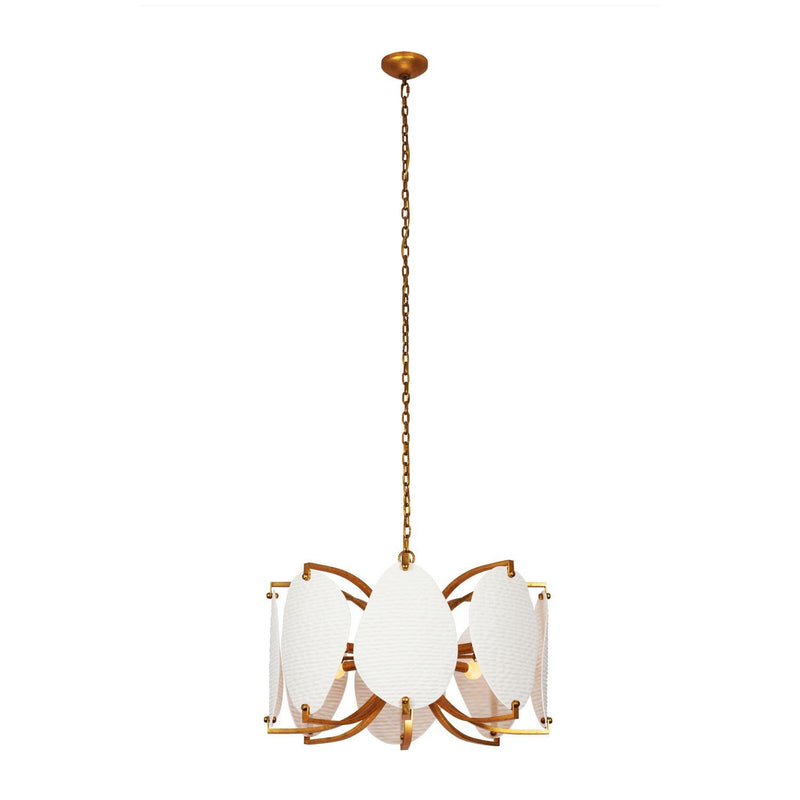 Aliform 8-Light Chandelier in Oxidized Gold Leaf