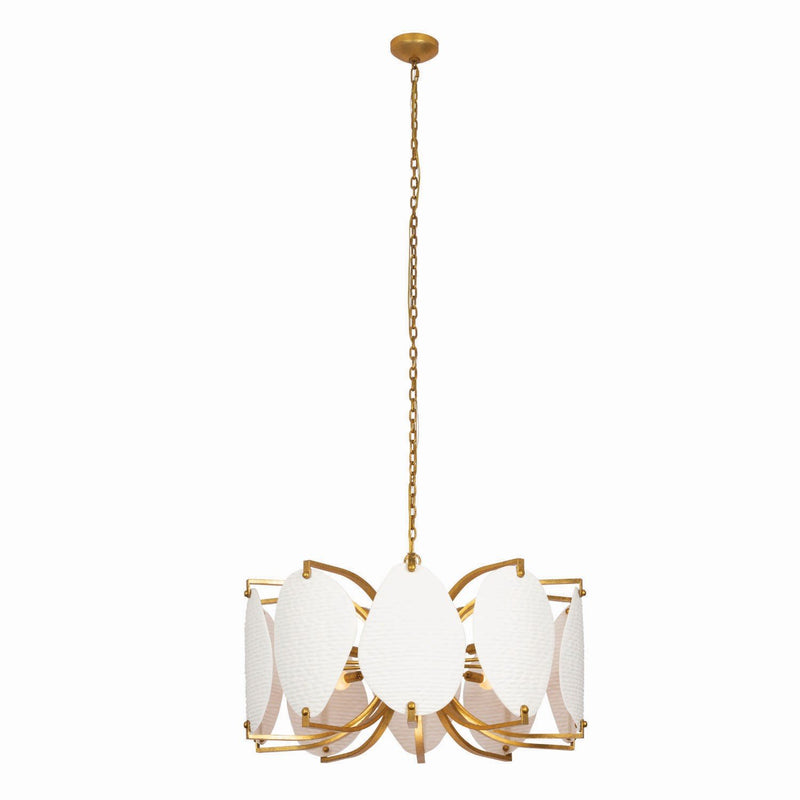 Aliform 10-Light Chandelier in Oxidized Gold Leaf