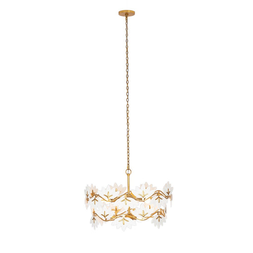 Bloom 11-Light Chandelier in Oxidized Gold Leaf