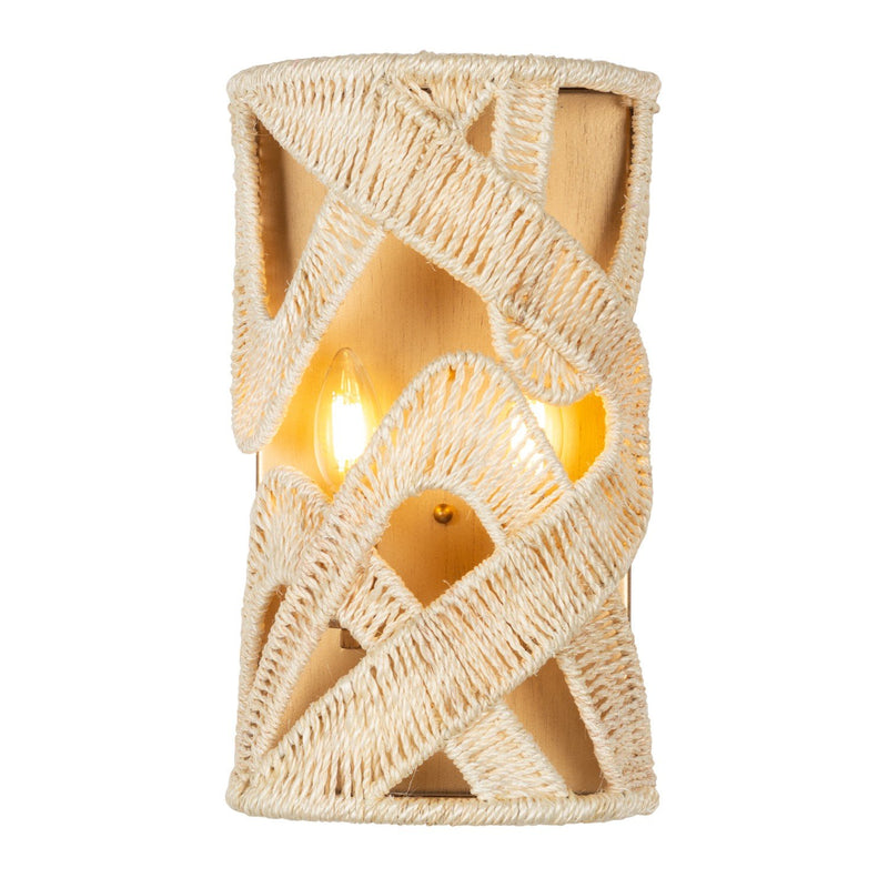 Soga 2-Light Wall Sconce in Modern Gold and White