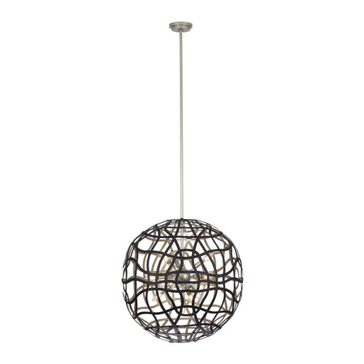 Entice 13-Light Chandelier in Matte Black and Tarnish Silver